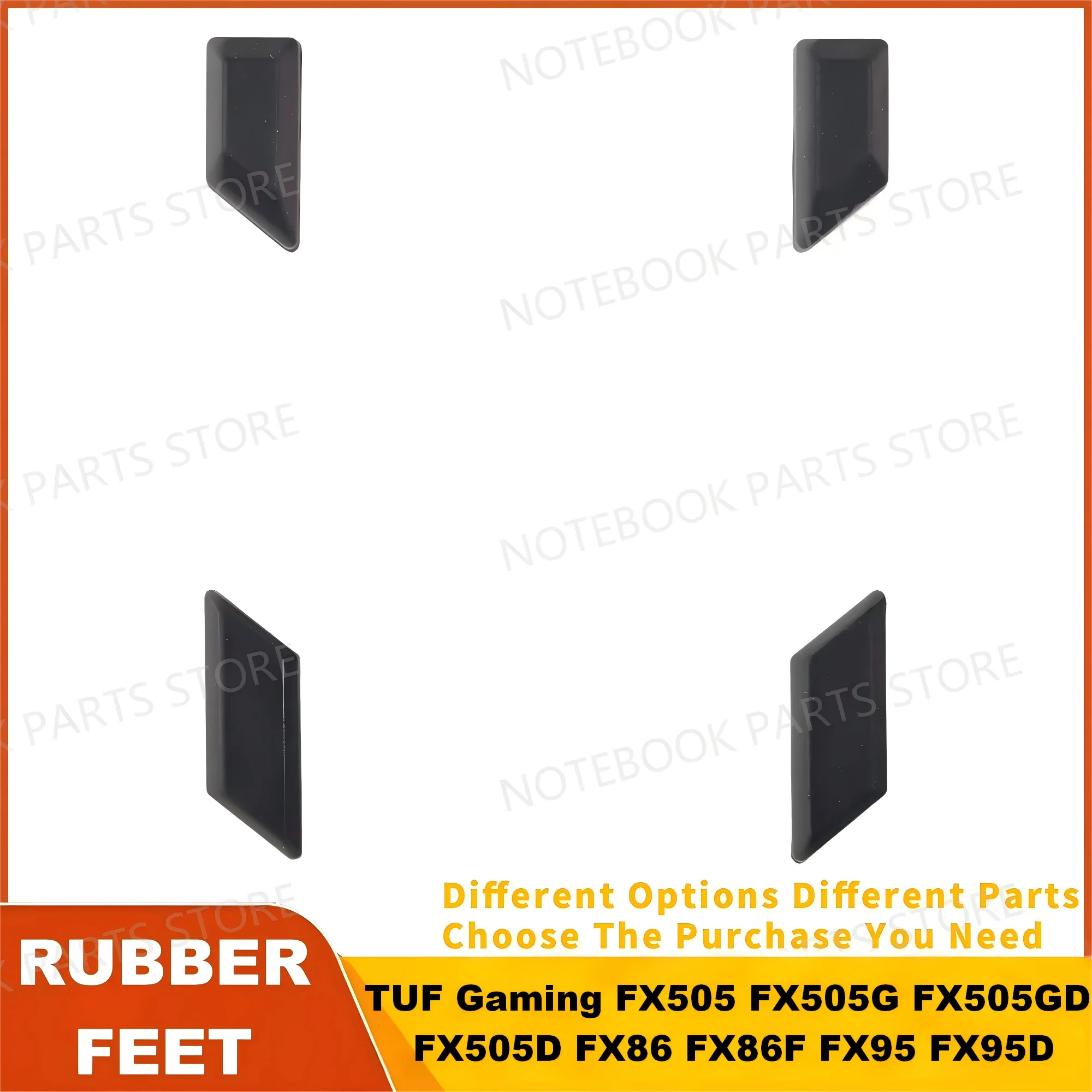 Rubber Feet For TUF Gaming FX505 FX505G FX505GD FX505D FX86 FX86F FX95 FX95D Black Plastic Rubber Pad ONE SET 4PCS