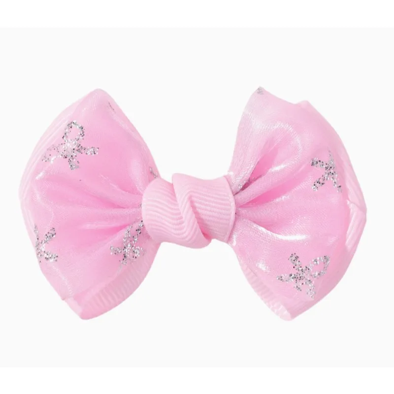 

2 шт. многослойных заколок для волос с блестящими бантиками, заколки для волос из прозрачной органзы, для детей и малышей, аксессуары для волос, для повседневного использования