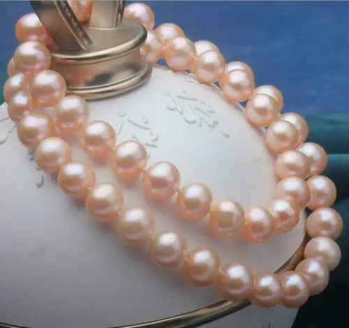 

Charming Natural AAAA10-11mm Round South Sea Pink Pearl Necklace