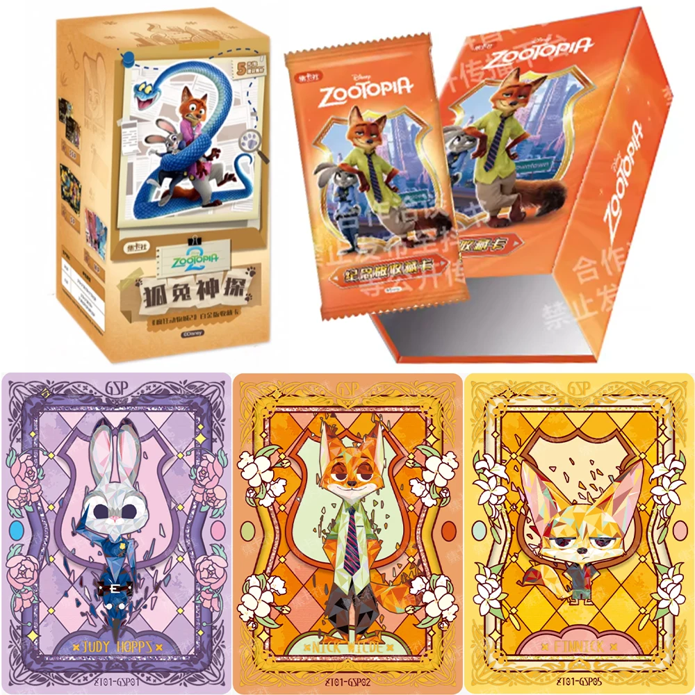 

Подлинная карта Зоотопии, серия Диснея, лиса, кролик, детектив, платиновая памятная версия, коллекционные карты аниме, игрушка в подарок