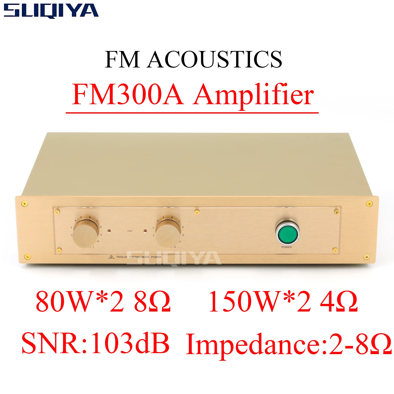 

SUQIYA-Clone 1:1 FM300A FM ACOUSTICS Hi-Fi Audio 150W*2 4Ω 80W*2 8Ω Power Amplifier