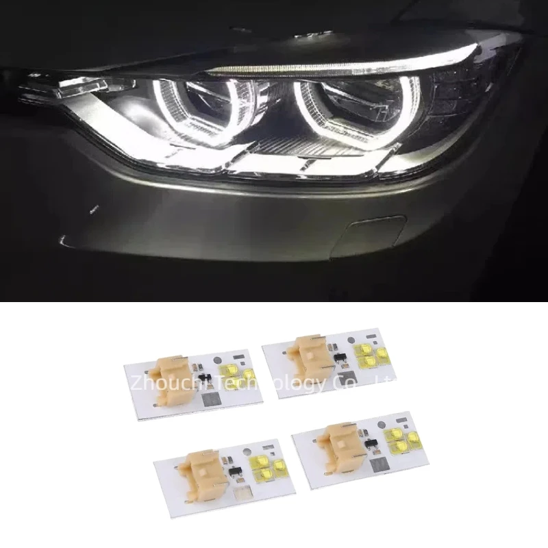ضوء النهار تشغيل وحدة DRL عين الملاك ضوء ديود لوحات ل 2012 -2015 F30 F31 F34 320i 328i 335i قبل LCI زينون العلوي #2