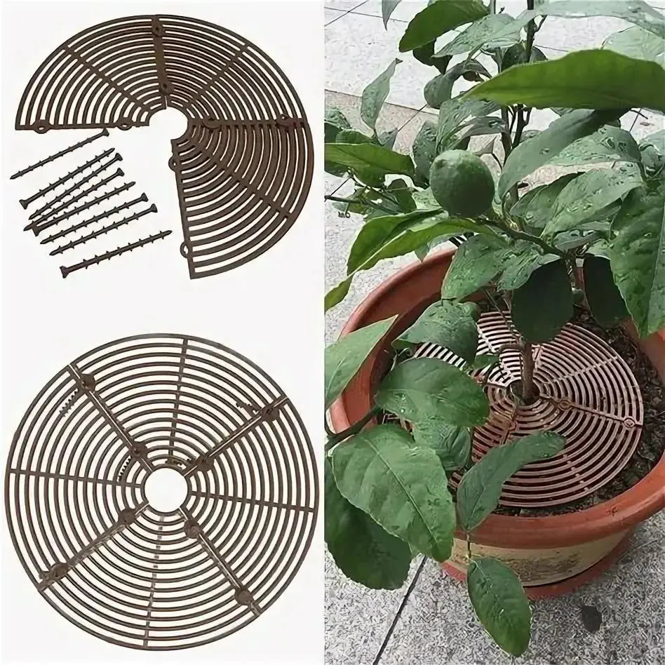 2026 Plant Flower Protector Gardening Soil Guards Plant Pot Grid Flower Pot Cover Baby Safety Mouse Garden Home Plant Protector