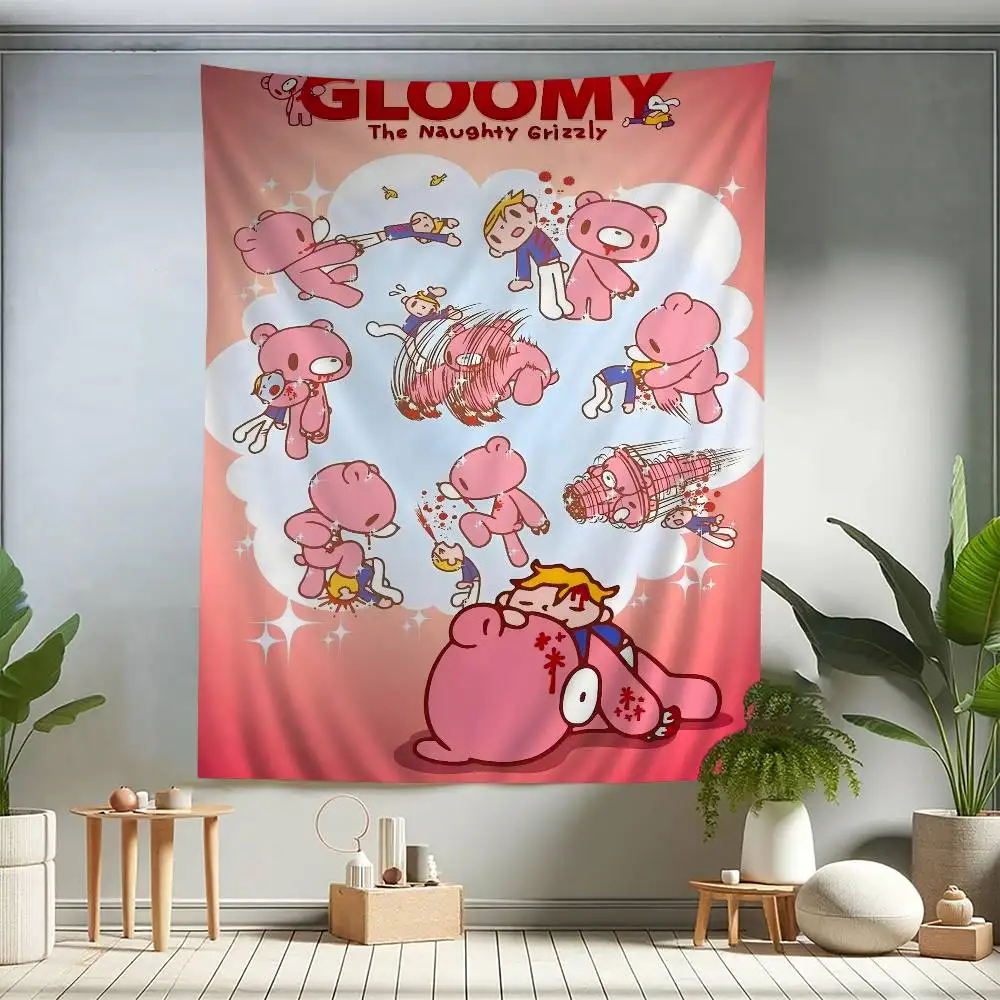 Cartoon G-Gloomy Bear Hanging Bohemian Tapestry Bohemian Wall Tapestries Mandala Kawaii Room Decor
