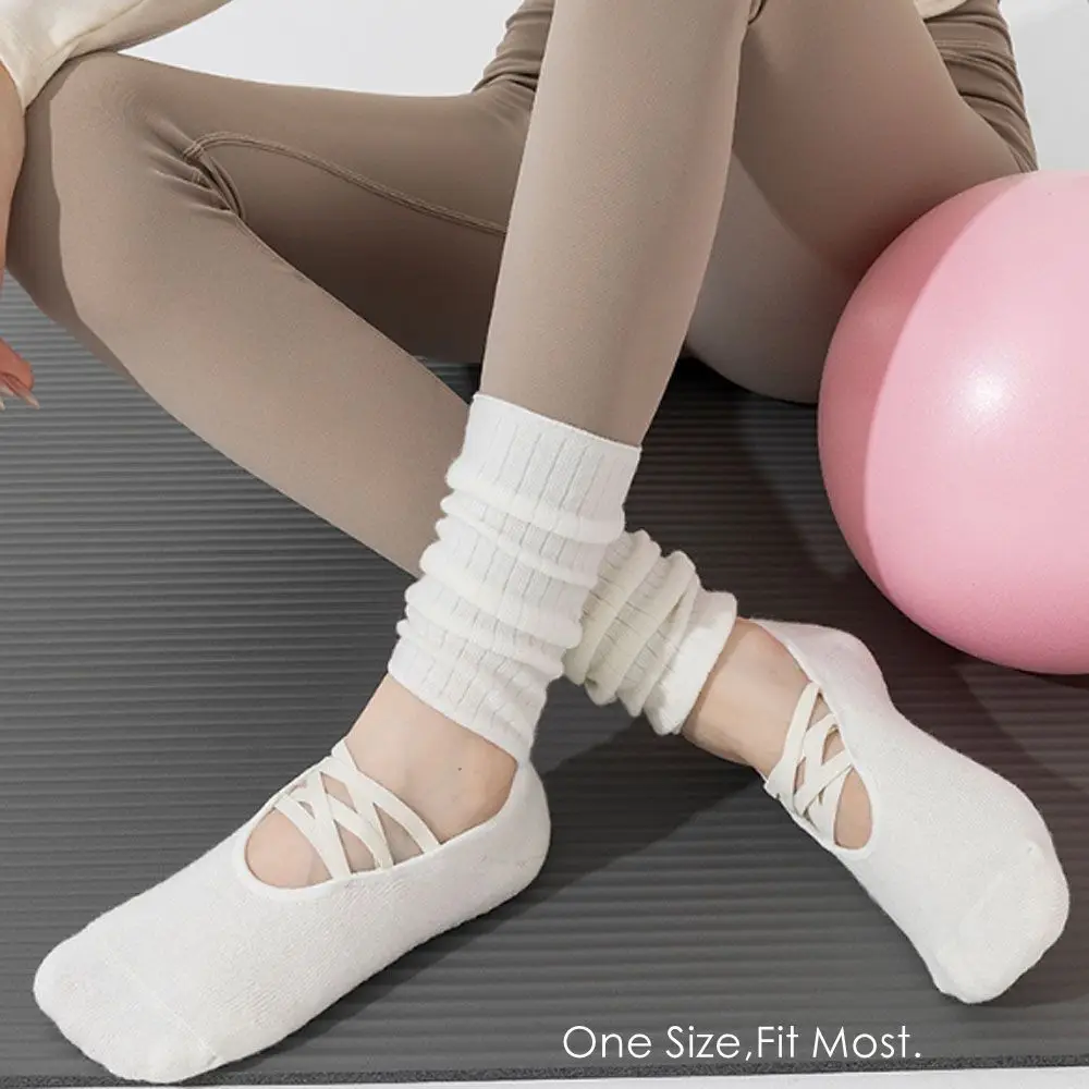 جديد القطن جوارب بيلاتيس Harajuku الشارع العرق ماصة اليوغا الجوارب عادية عدم الانزلاق قبضة منتصف جوارب أنبوبية #6