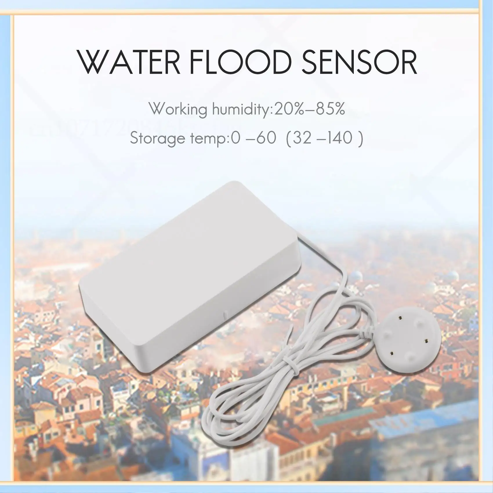 

-A60I Tuya Smart WIFI Water Flood Sensor Water Leakage Detector Send Alert When Leak Is Detected Work With Alexa Google Home