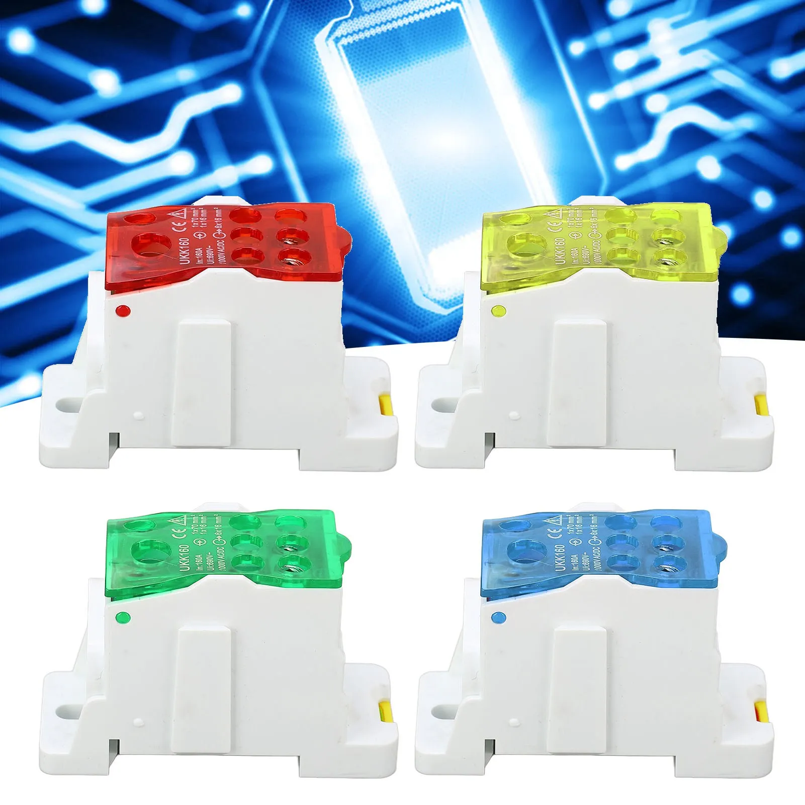 

Распределительная коробка на DIN-рейку, клеммная коробка 690В 160А, клеммный блок на DIN-рейку, силовая распределительная коробка для электричества