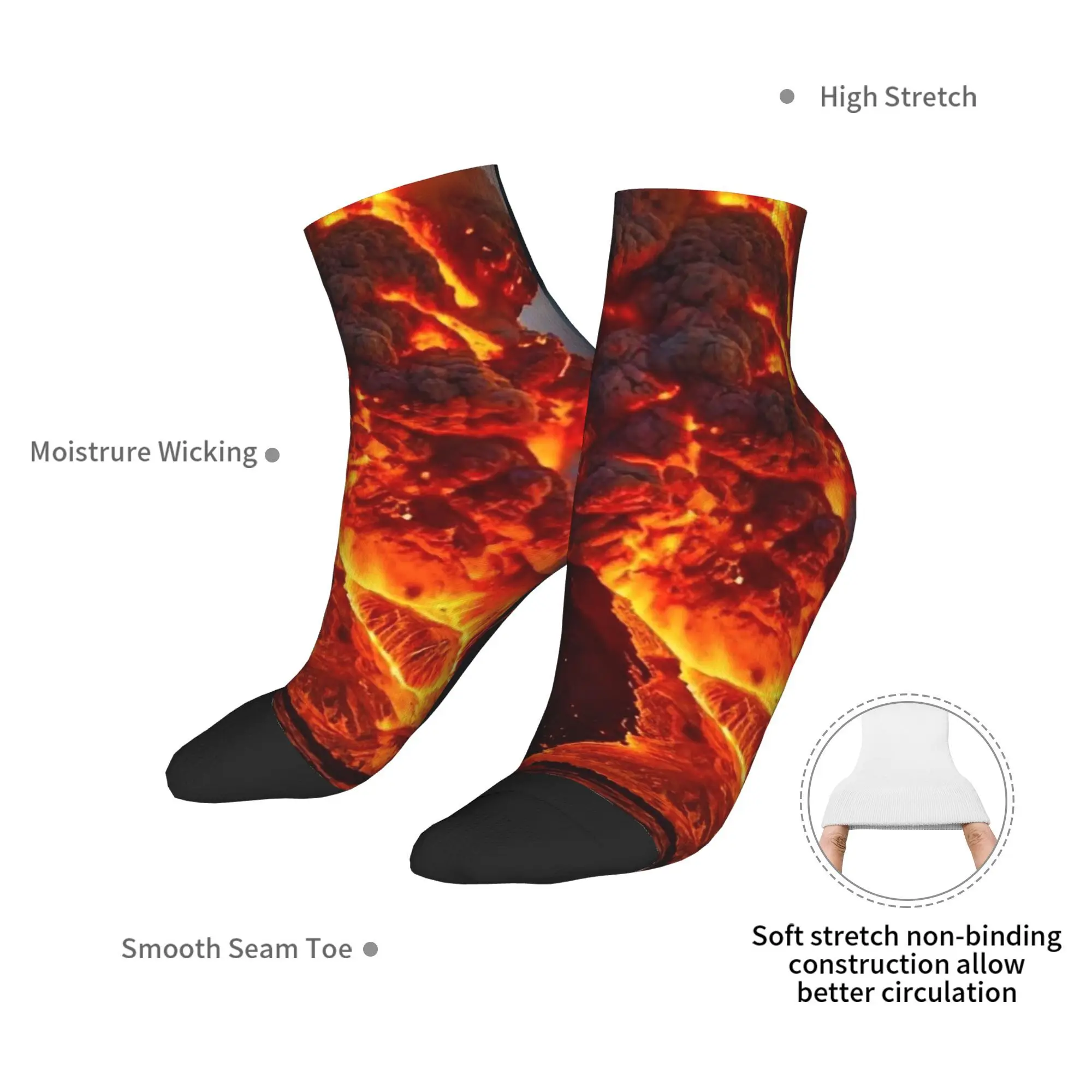 Calcetines de humo de volcán, medias absorbentes del sudor Harajuku, calcetines para todas las estaciones, accesorios para regalos de Navidad Unisex