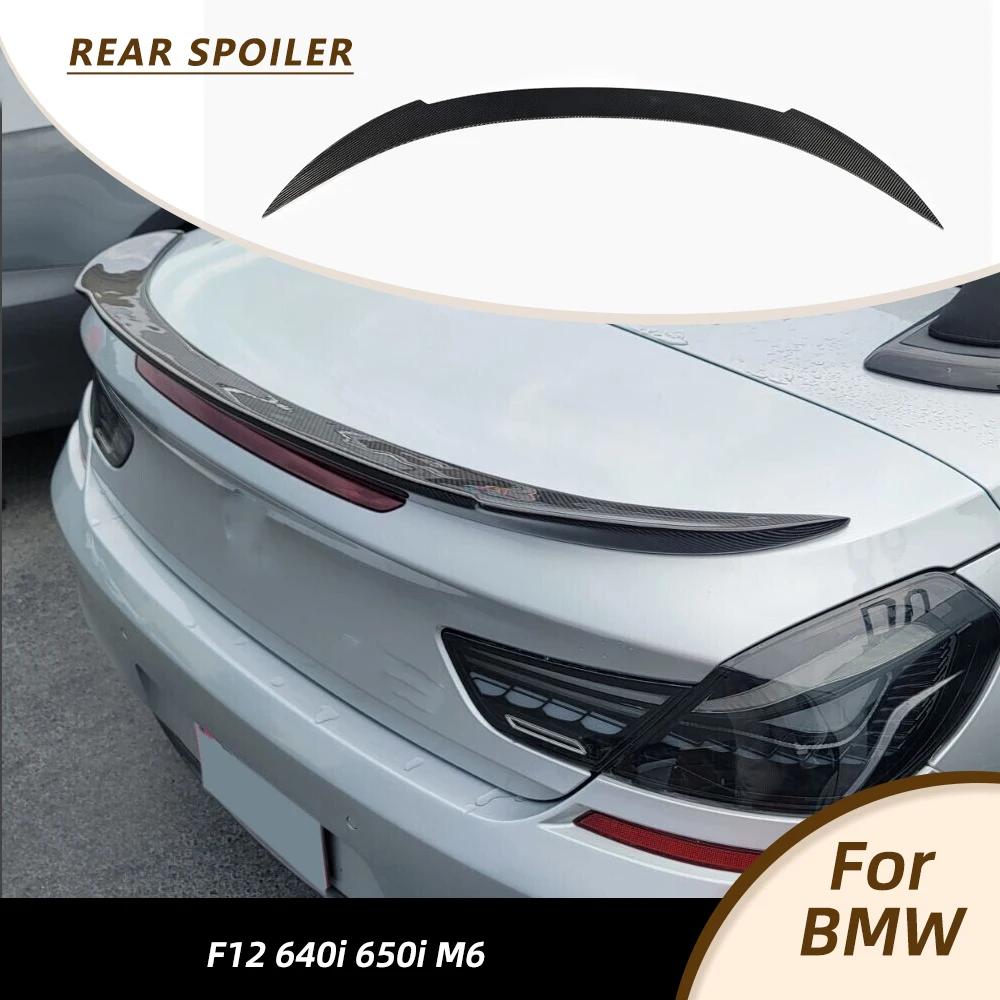 

Гоночный спойлер заднего багажника автомобиля для BMW 6 серии F12 640i 650i M6 Convertible 2013-2018 гг. Задняя крышка багажника Highkick Wing из углеродного волокна