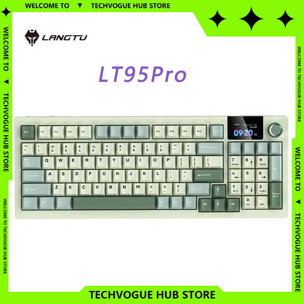 Langtu Lt95 Pro 2.4g Wireless Tri-Mode Hot Plug Rgb Mechanical Keyboard Bluetooth Customization Lasting Office Gamer Accessories