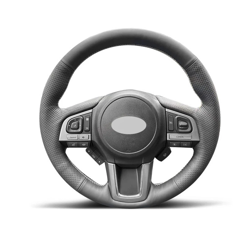Genuine Leather Suede Steering Wheel Cover Wrap White Thread Car Accessoires Specifically for SUBARU LEGACY OUTBACK XV FORESTER