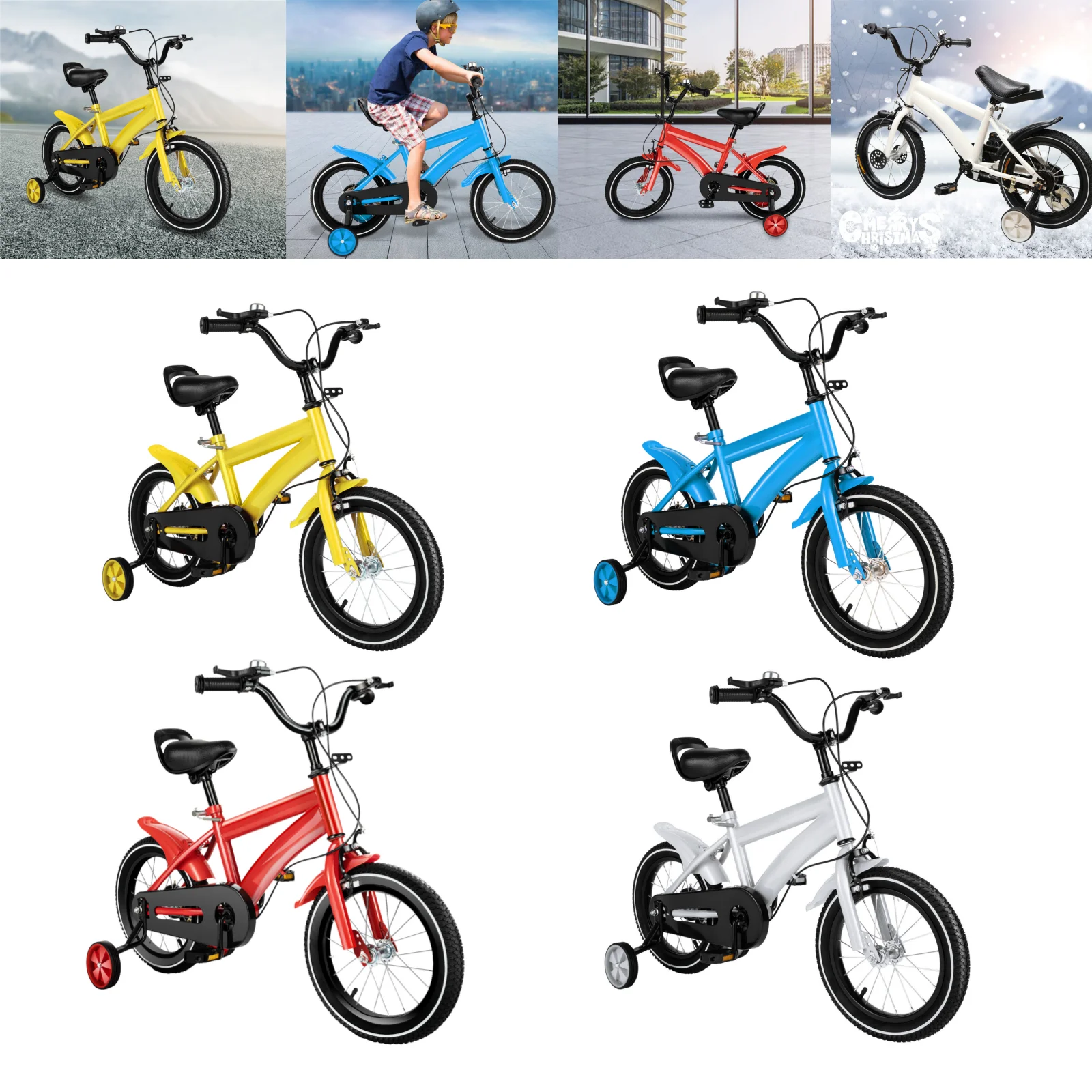 14-Inch Children's Bike Carbon Steel Frame Bicycle 14