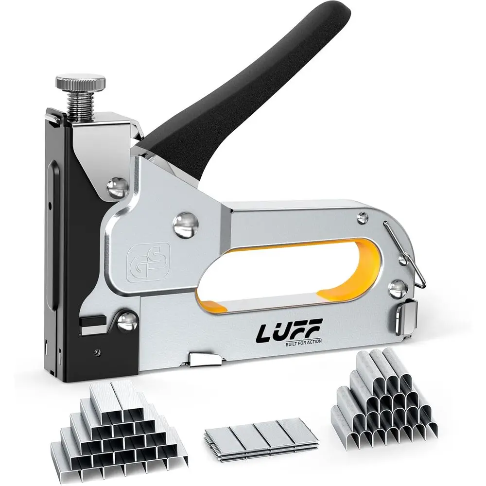 

3-in-1 Heavy Duty Staple Gun with 3000 Staples for Upholstery, Wood, and Craftwork DIY Projects