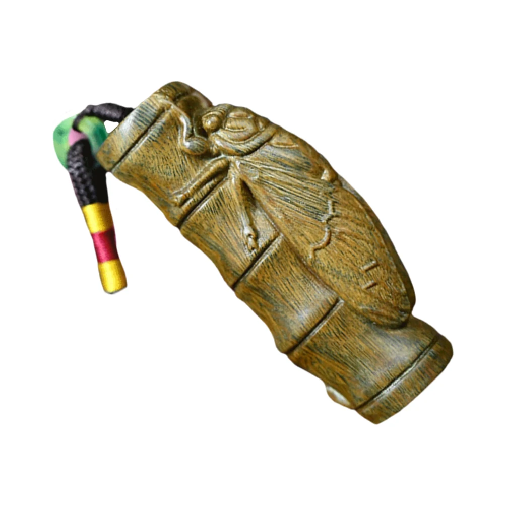 

Bamboo-joint Cicada Handheld Piece Wood Carved Design Pendant Charm Vintage Stylish for Diy Student