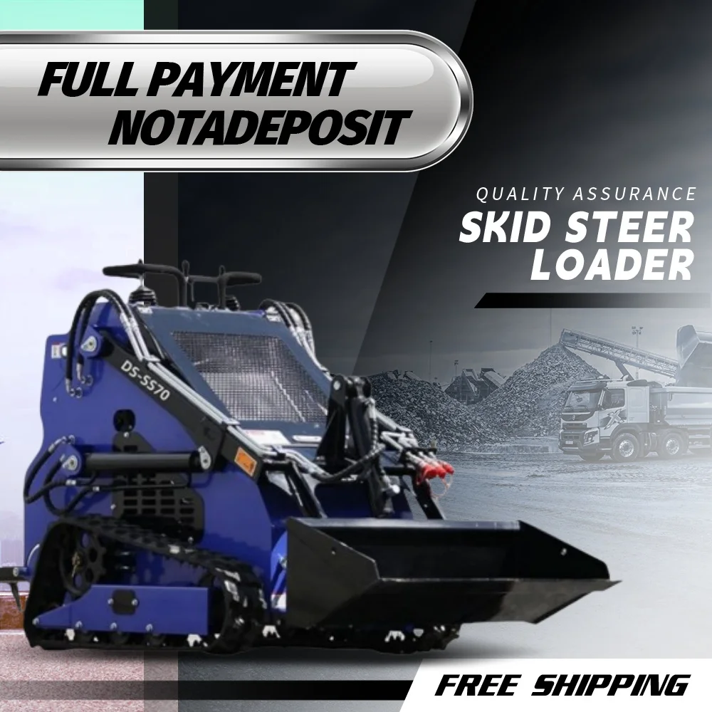 جرافة انزلاقية صغيرة 23 حصان، جرافة انزلاقية صغيرة مدمجة، جرافة انزلاقية زاحفة واقفة مع محرك بنزين EPA #1