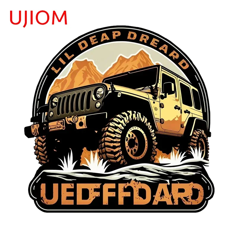 UJIOM Retro Style Off-road Vehicle Wall Decals Creative Personal Graphics Decal Waterproof Art DIY Room Decoration Accessories