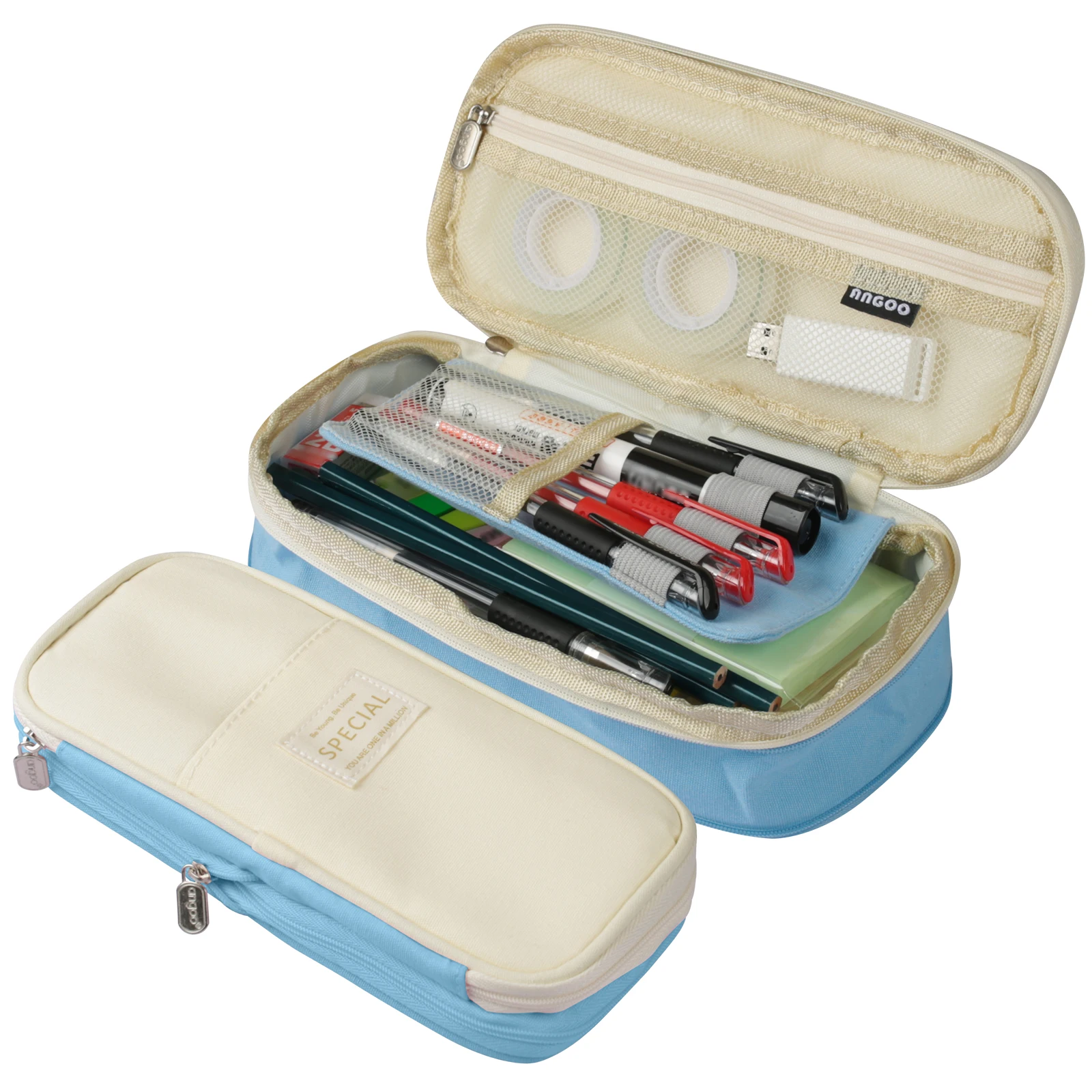 Große Kapazität Bleistift Ästhetische Stift Fall Büro College Schule Große Lagerung Tasche Schreibwaren Box Multifunktionale Organizer