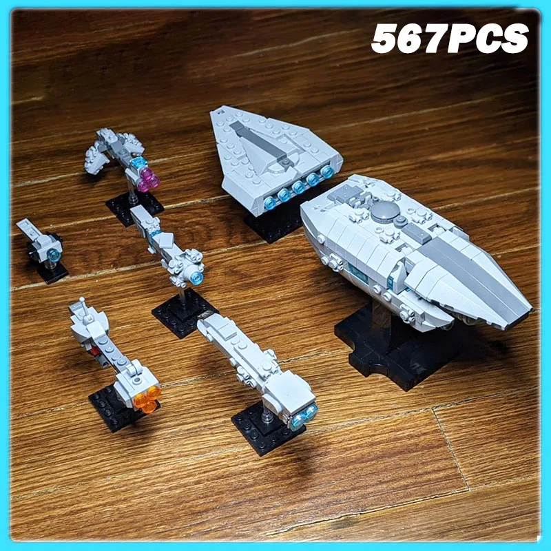 

567PCS NEW Imperial Escort Fleet Spaceship Space Wars Model Building Blocks Bricks Creative Assembly Toy Boy Kids Birthday Gift