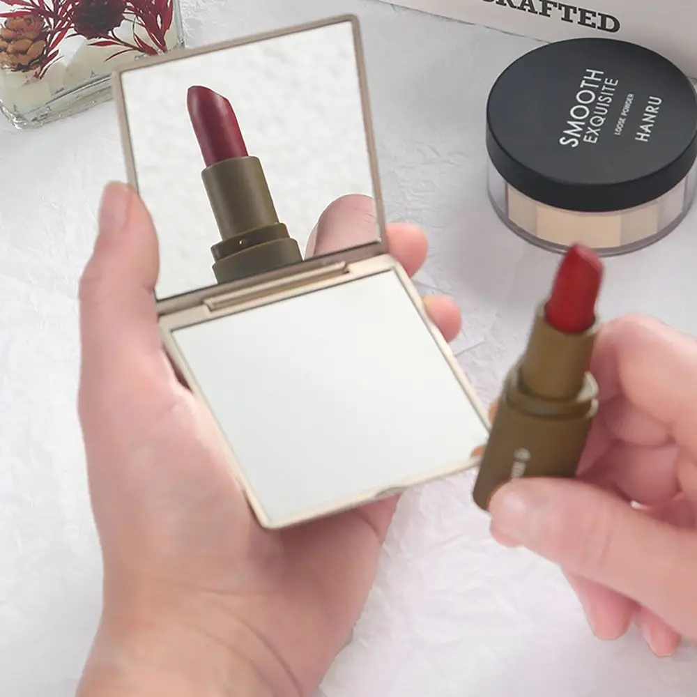 Portable Makeup Magnifying Mirror Beauty Pocket Mini Cosmetic Mirror Carving Folding Mini Mirror Make Up