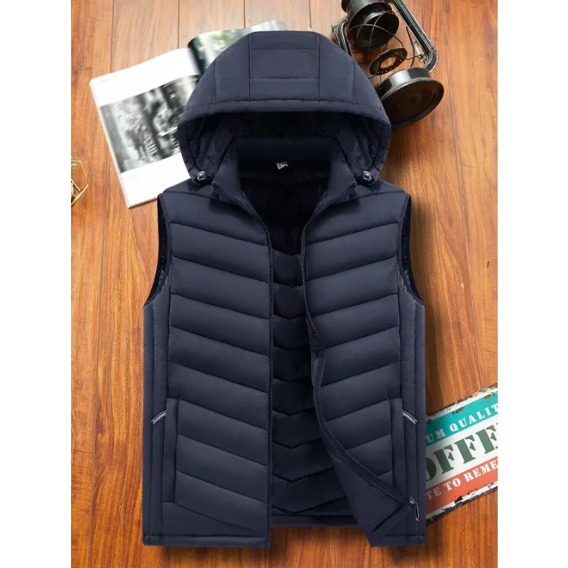 

Fashionable Versatile Youth Warm Cotton Vest Comfortable and Breathable Simple and Natural High-quality Winter Hooded Vest