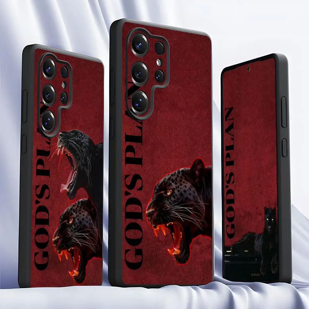 

Gods plan fashion Leopard Phone Case for Samsung S20-S25 FE Plus Ultra TPU Soft Skin Friendly