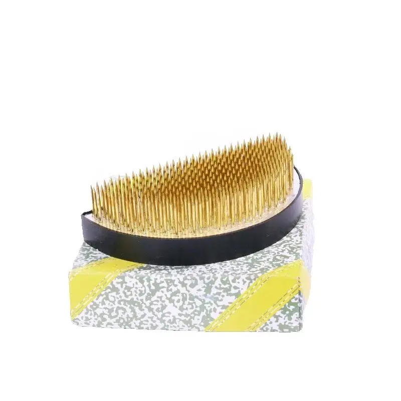 New Model Stainless Steel and Copper Japanese Floral Gardening Half Round Long Kenzan Flower Frog Needle Fixing Base
