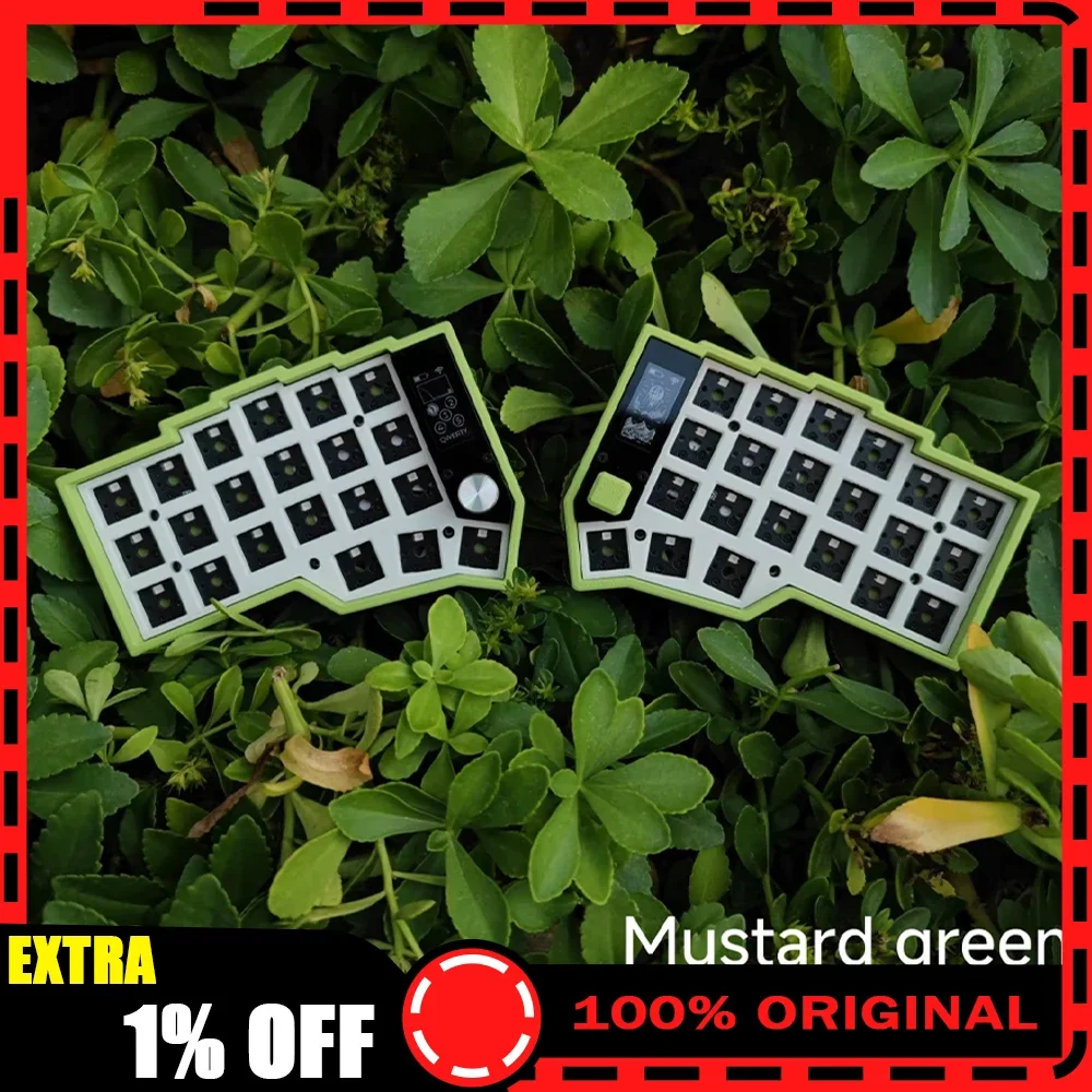 Corne Wireless Split Keyboard Kit RGB Hotswap Customize Split Mechanical Keyboard Kit With Screen Knob Joystick Support ZMK Gift