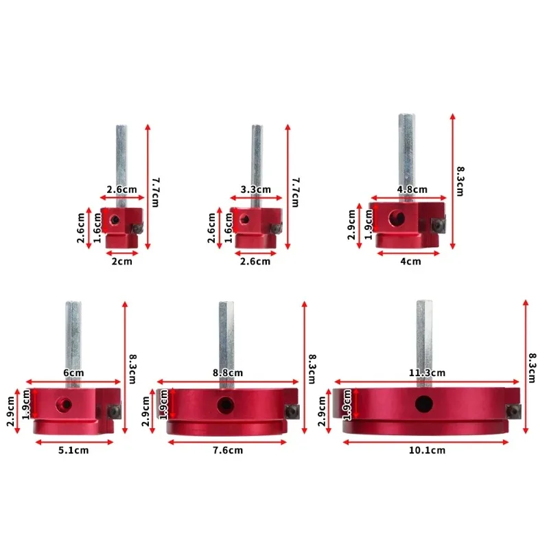 PPRK6 6Pcs Plastic Pipe Fitting Reamer Kit Contains PPR75/100/150/200/300/400 For into Standard 1/2