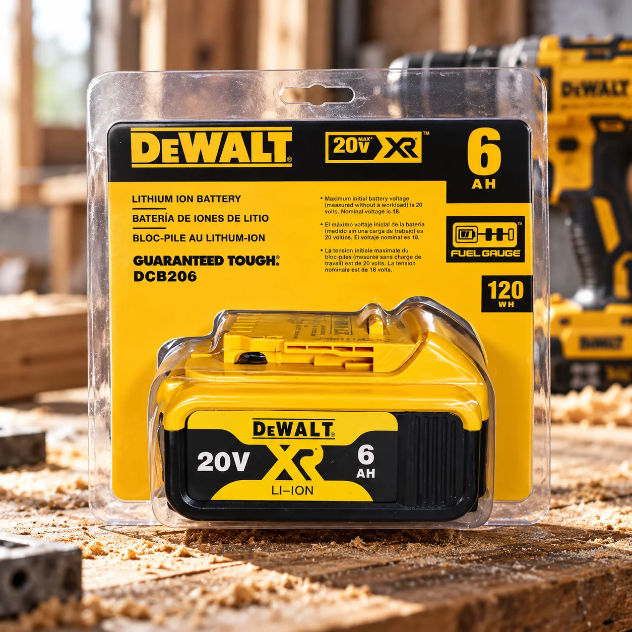 Original DEWALT 20V 5.0Ah or 6.0Ah Battery Pack For 20V MAX XR Cordless Tool System DCB205 DCB206 DCB184