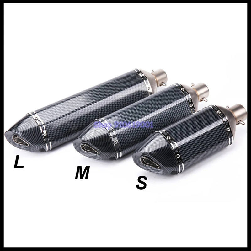 Inlet 51mm 61mm Motorcycle Exhaust Pipe Muffler Motocross Yoshimura Escape Moto Universal for Dirtbike Tmax Nmax Xmax PCX etc