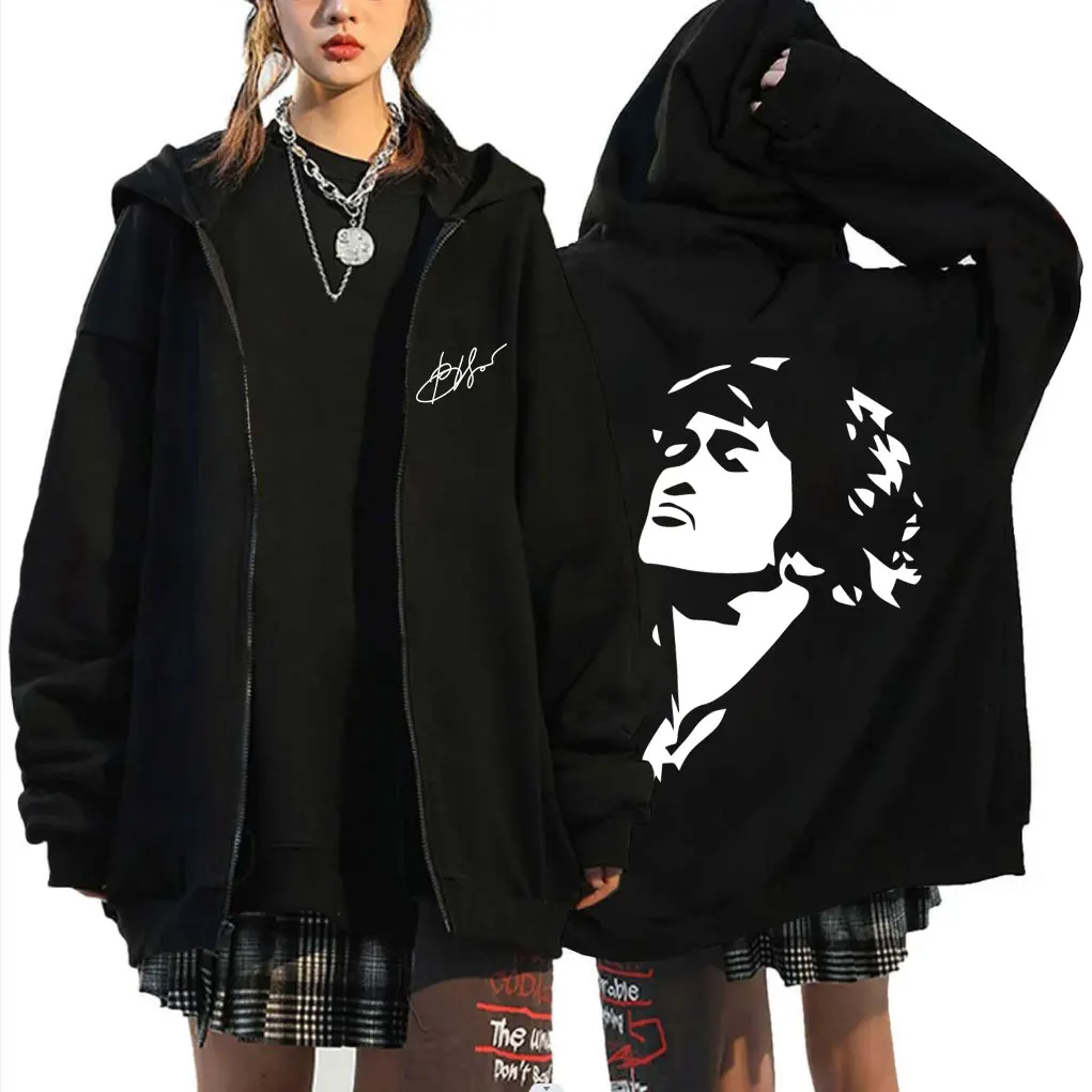 

Kino Viktor Tsoi A Star Named Sun Graphic Zipper Hoodie Men Women Casual Oversized Zip Up Jacket Classic Rusian Rock Streetwear