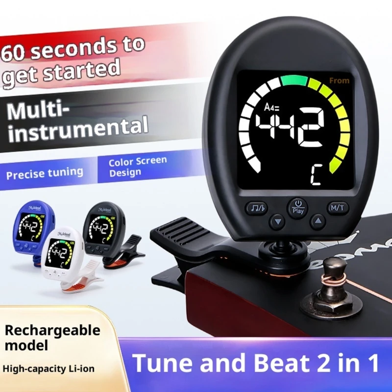 

Clip On Electric Guitar Tuner with Function 360 Degree Rotating Electronic Tuner for Guitar, Ukulele, Violin 69HD