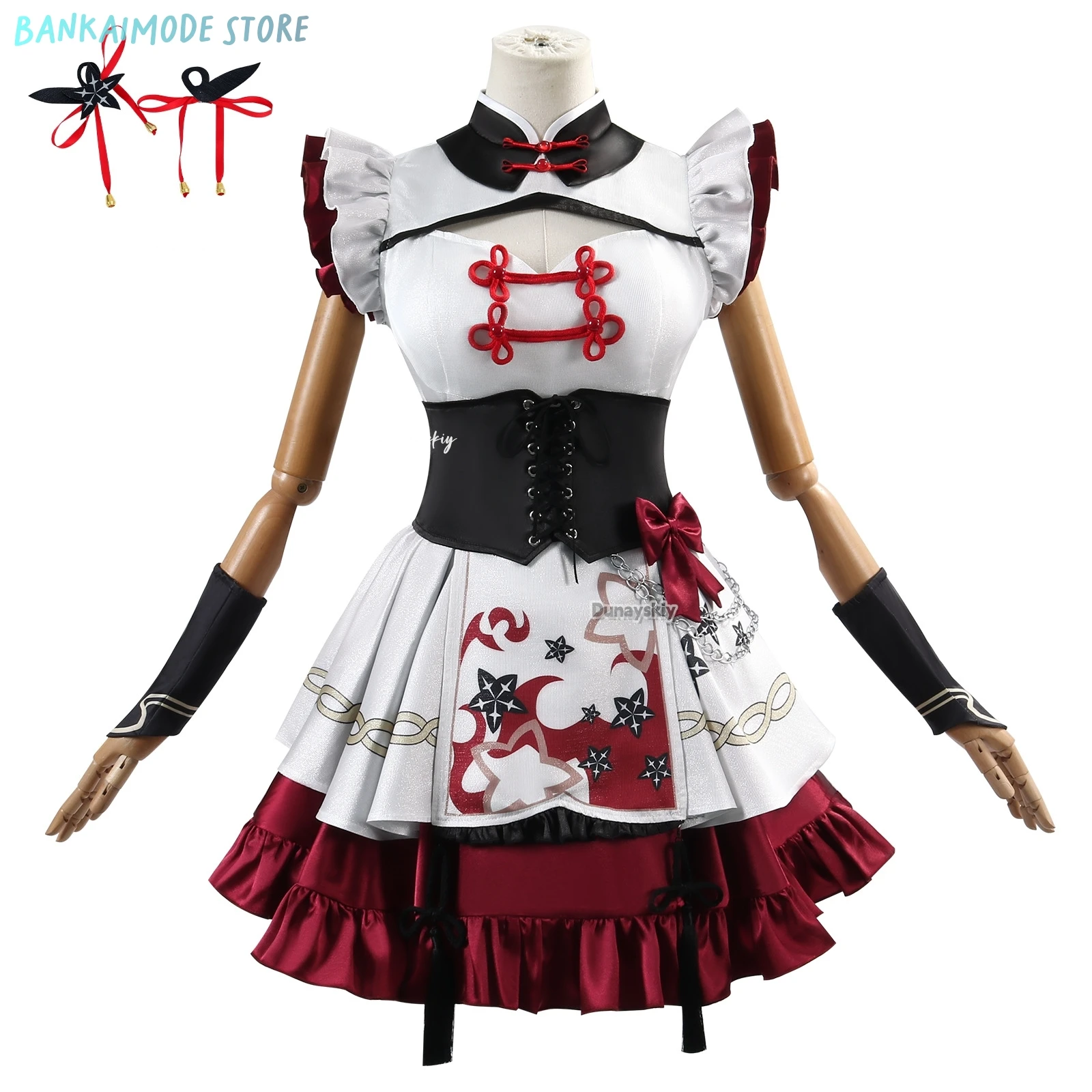 Camellya Cosplay Costume Game Wuthering Waves Chun Sweet Uniform Dress West Lake Full Set with Prop Halloween Party Role Play