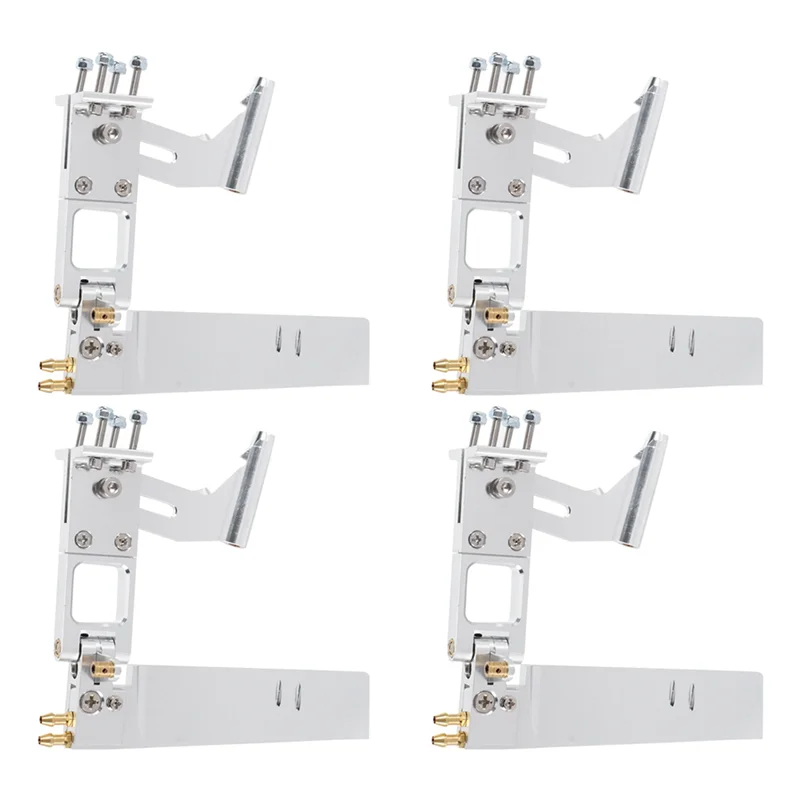 

ABZZ-4Pcs Water Absorbing Rudder Aluminum Suction Rudders With Tail 4Mm Shaft Bracket For CAT RC Jet Boats Parts