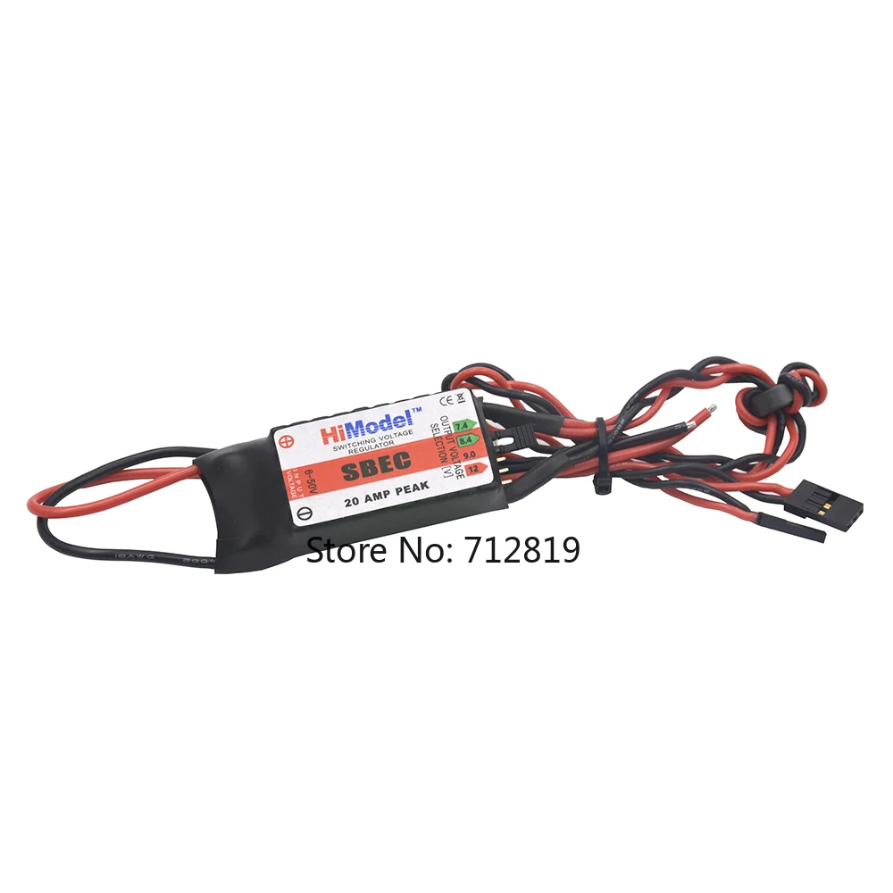 20A Switching Voltage Regulator SBEC UBEC 2-12s Input Two Lines 5.0V/7.4V/8.4V/9V/12V Output for RC Airplane Car Boat DIY Model