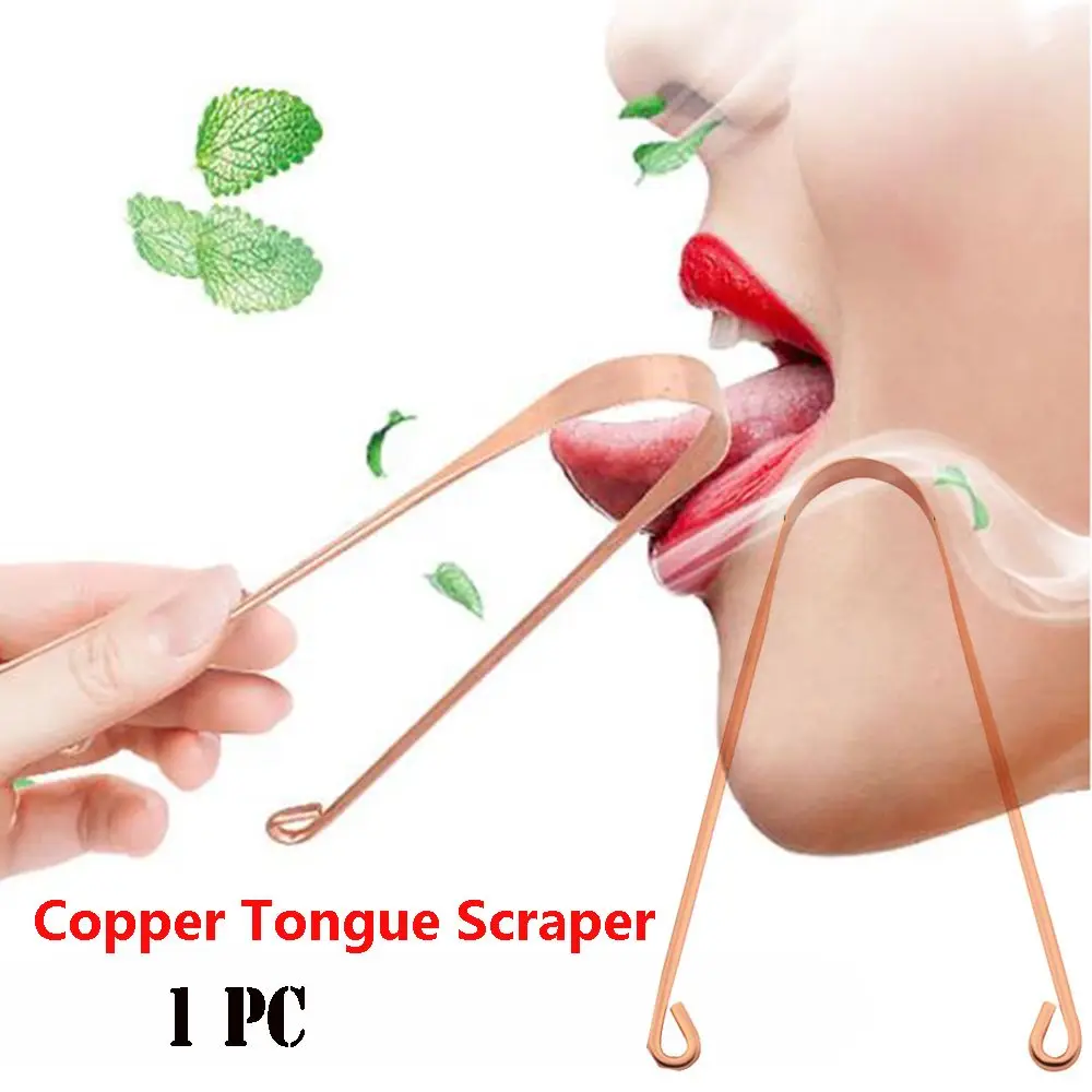 

1 шт. новые зубные щетки свежее дыхание чистка зубов из нержавеющей стали гигиена полости рта медный скребок для языка очиститель