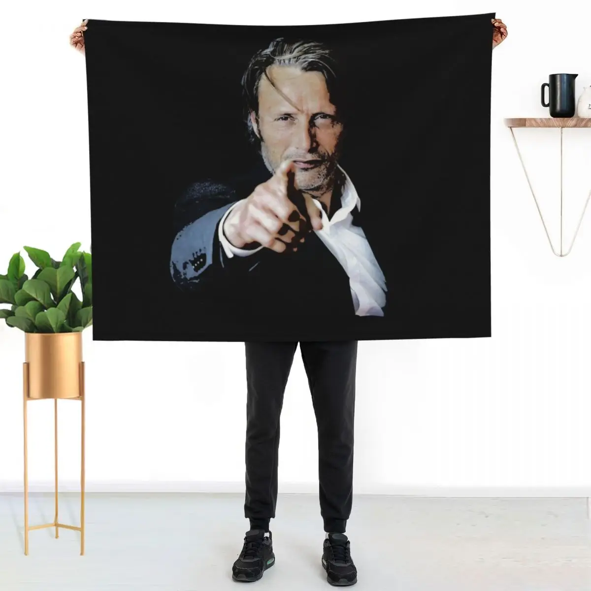 

Men Women Hannigram Mads Mikkelsen HANNIBAL Gifts For Music Fans Throw Blanket Thin Soft Blanket for Summer Night Sleeping
