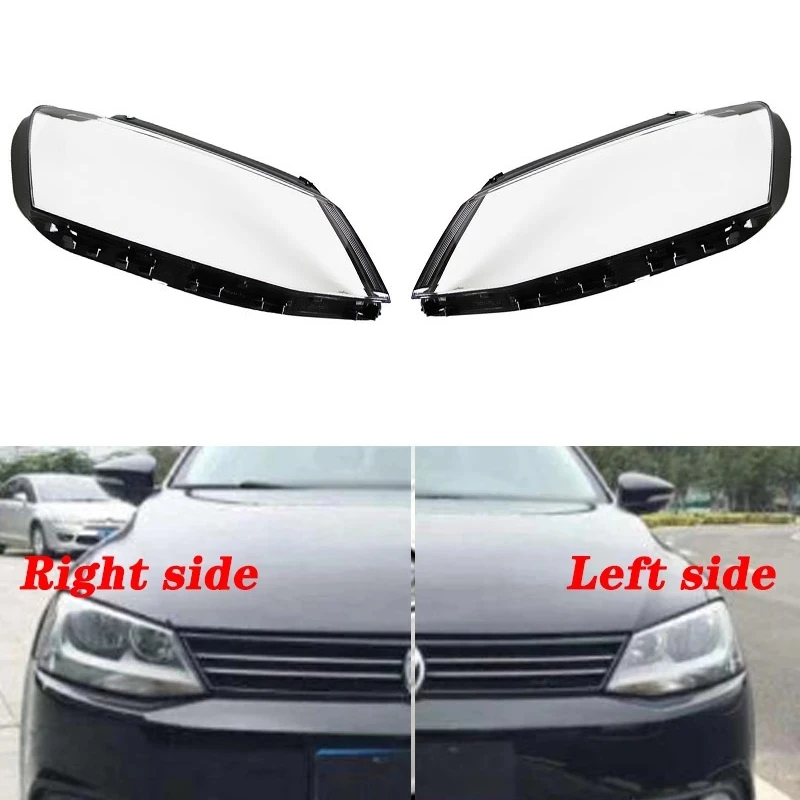 Car Front Head Light Lamp Transparent Lampshade Headlight Shell Cover Lens Mask For Jetta (Sagitar) 2012-2018