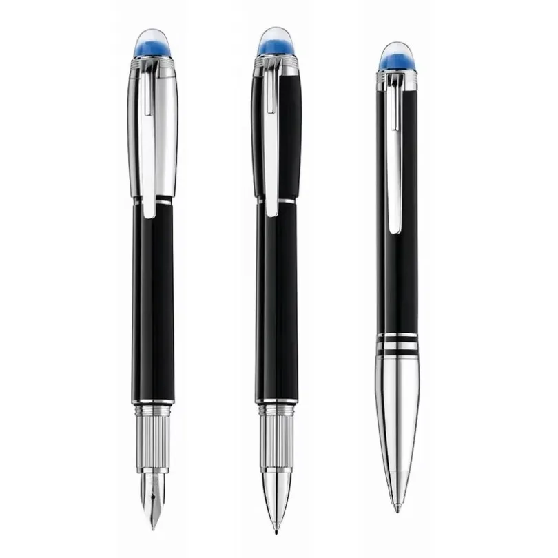 Luxury Space Exploration Blue Planet MB Ballpoint Pen Metal Signature Rollerball Fountain Pens with Serial Number High End Gift