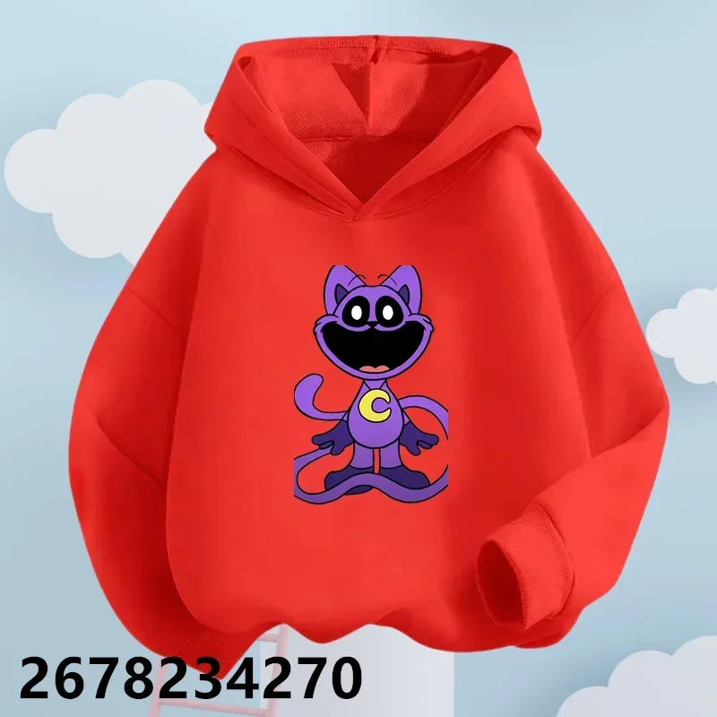 Smiling Critters Kids Hoodies Set Girl Boy Game Pullover Anime Children Casual Clothes Cartoons Kawaii Tops Fashion Sweatshirts