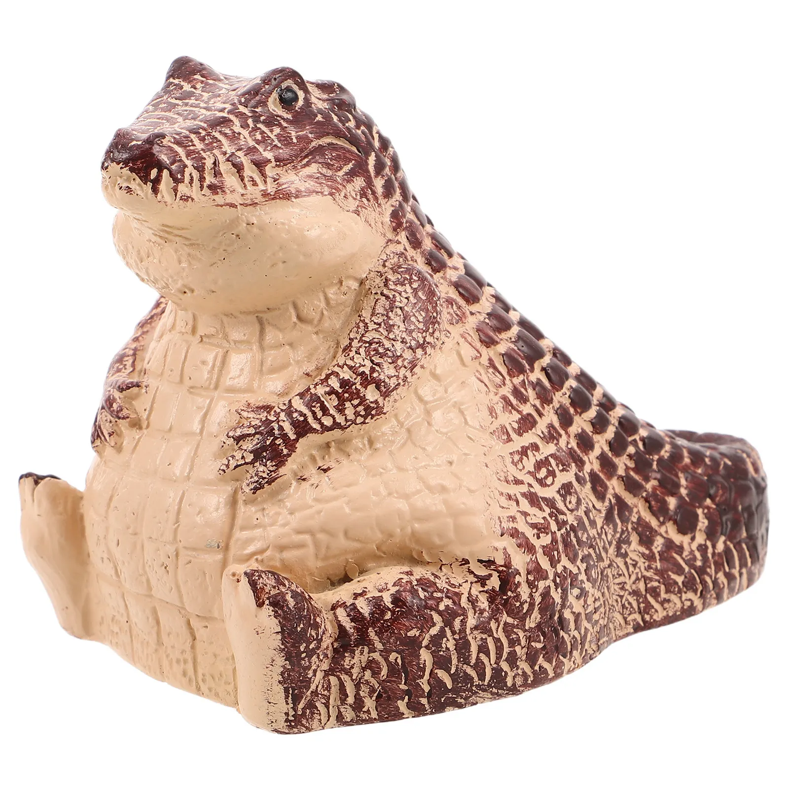 Outdoor Garden Key Hiding Box Mini Alligator Resin Statue Key Hider for Outside Yard Miniature Sculpture Decorative Ornament