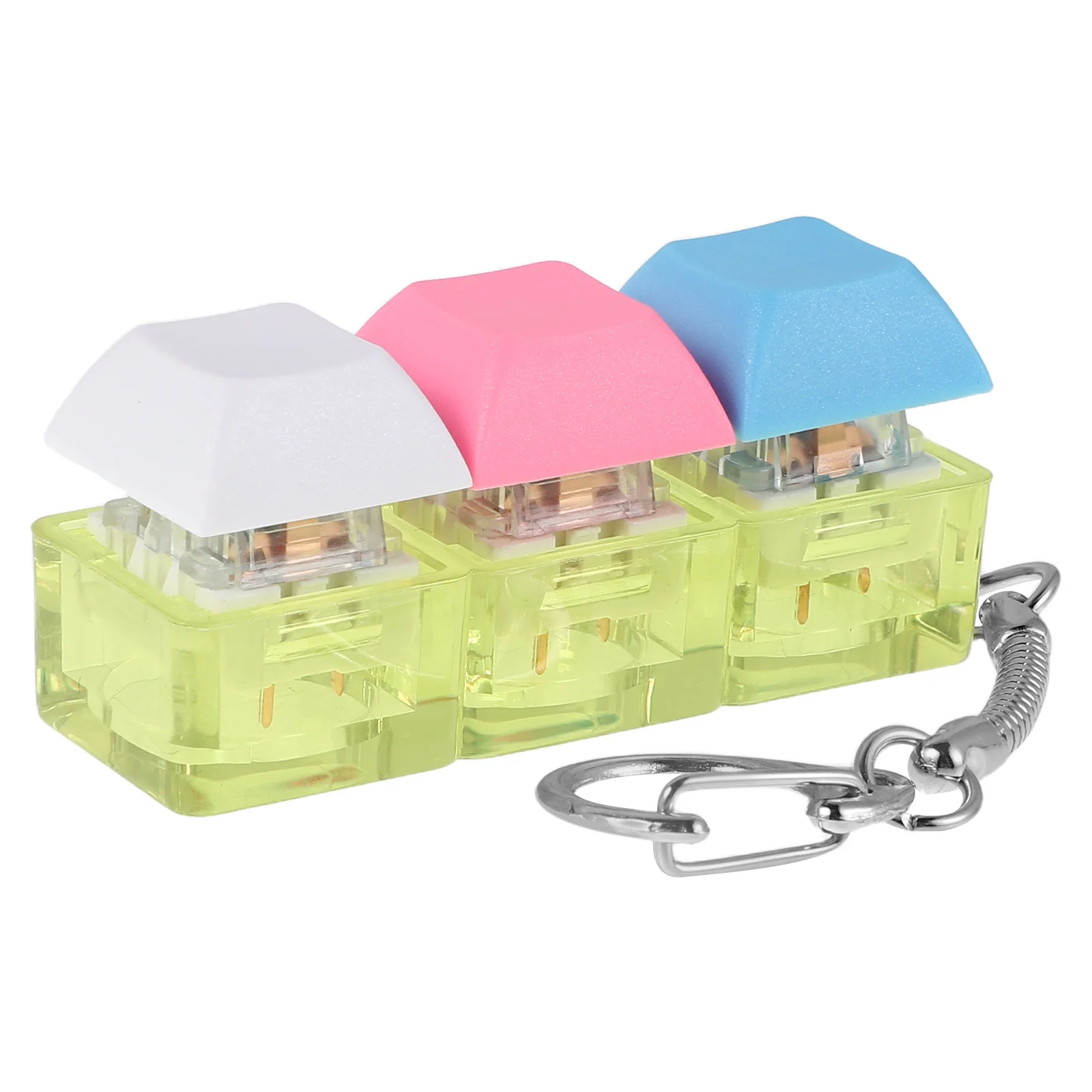 

Cute Keyboard Keychain With Sound Portable Fidget Led Light Sensory Fun Key Decoration Bag Hanging Ornament -