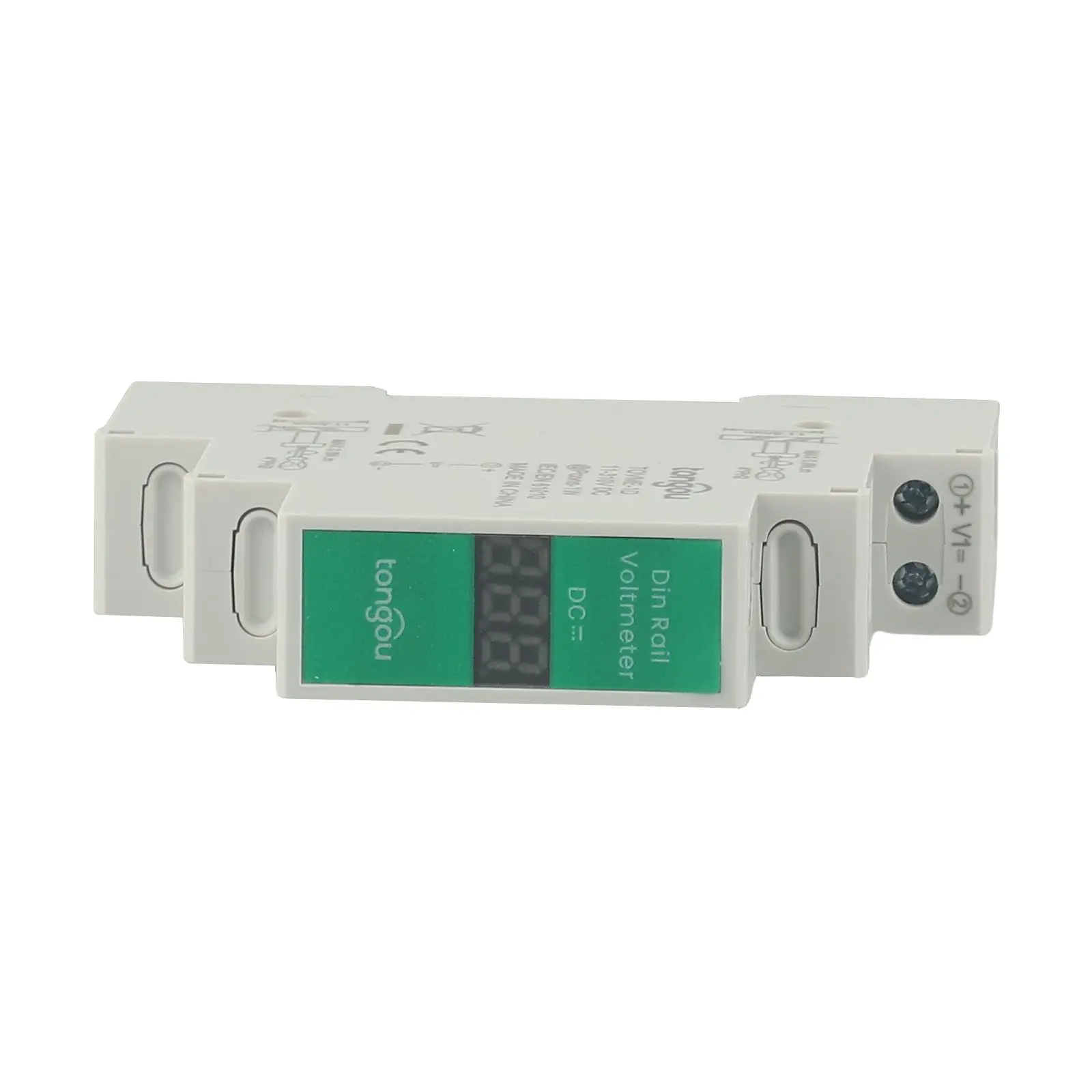 Compteur de tension 1 voie pour montage sur Rail Din, DC 11V-310V avec affichage numérique LED, détecteur, fournitures de test, 1 pièce