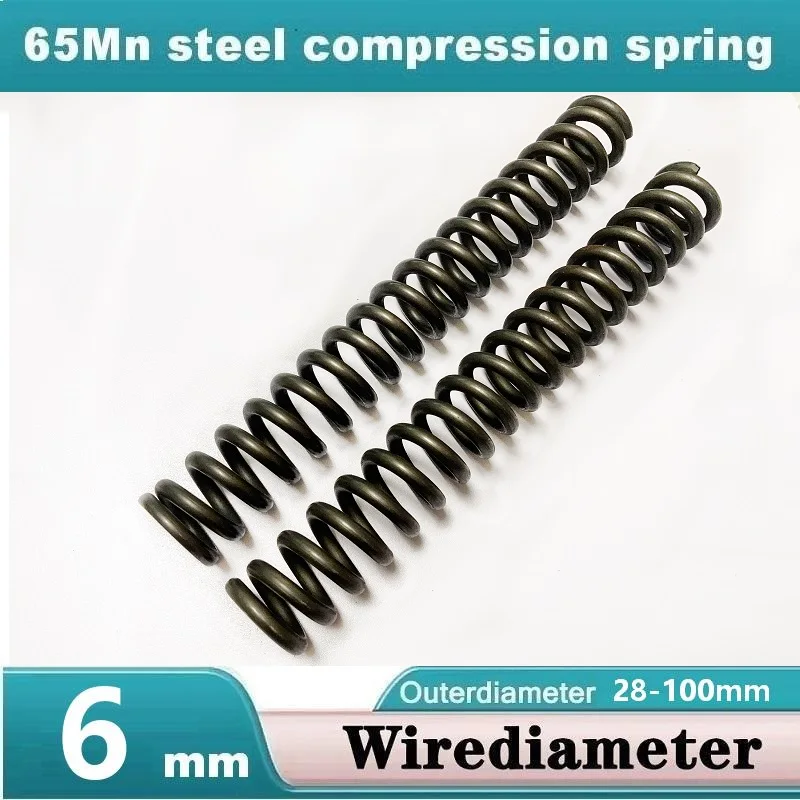 Wire dia 6mm compression spring 65mn manganese steel high-strength compression force size spring shock absorber vibrating