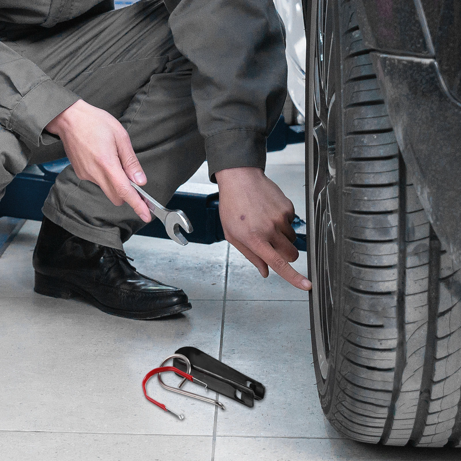 

20 Sets Tire Cap Remover Hub Bolt Removal Tool Durable Compact Car Maintenance Wheel Lug Nut Hook Plastic Steel