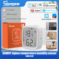 SONOFF SNZB-02D Zigbee LCD Smart Temperature And Humidity Sensor App Control Work With Home Assistant Smartthings Alexa Google