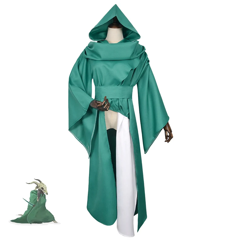 

Slay the Spire 2 Silent Cosplay Costume — Green Hooded Cloak Cape for Roguelike Game, Halloween Roleplay & Performance Outfit
