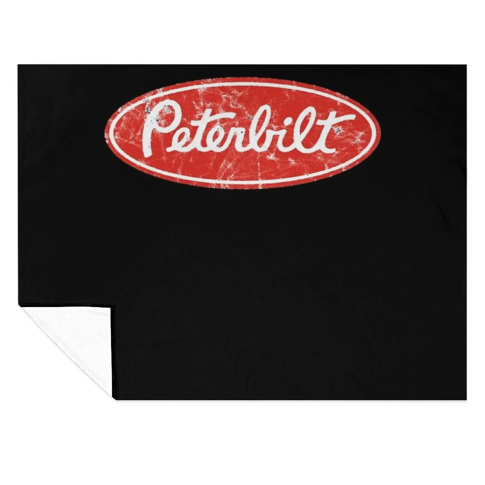 

Peterbilt logo (distressed) Throw Blanket Custom blankets and throws for winter For Baby Blankets