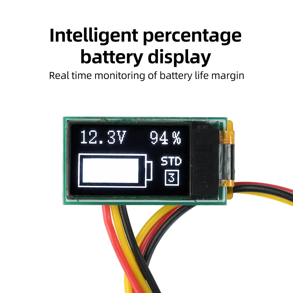 DC 0-30V Ultra-Dünnes Digitales Voltmeter & Batteriemessgerät 0,5-Zoll-OLED-Display Spannungstester 1-6S Einstellbarer Batterie-Ladestandsprüfer – Detail 17