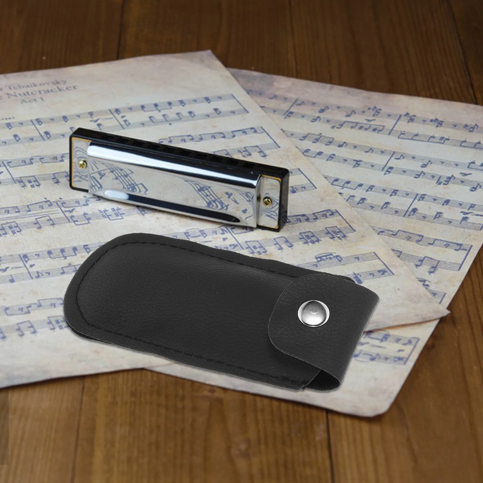 

Harmonica Case Bag for Music Instruments Stand-up Soft Pouch Storage Holder Cases